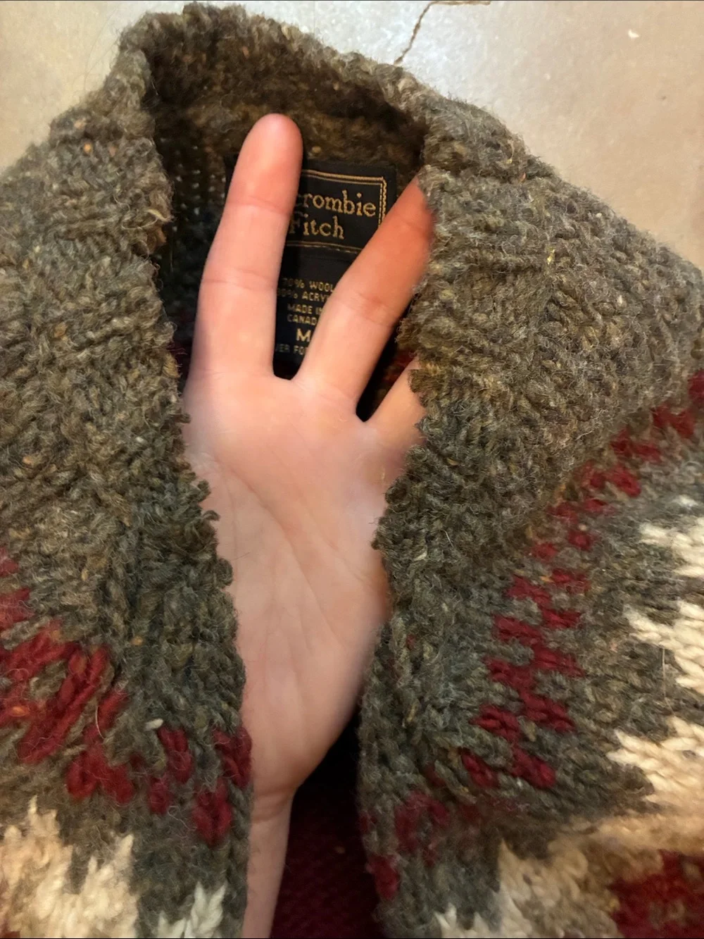 VINTAGE Wool Cardigan Sweater